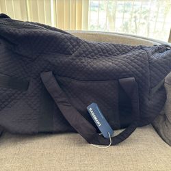 Bagsmart Black Quilted Tote Bag, Weekender, Travel, NWT