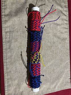 Paracord handle warp for fishing rods