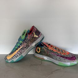 Kevin Durant DUAL Signed KD 6 "What The" Sneakers w/ JSA - SEND OFFERS! EXTREMELY RARE!
