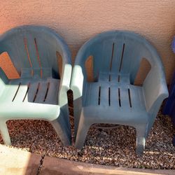 Two Plastic Chairs 