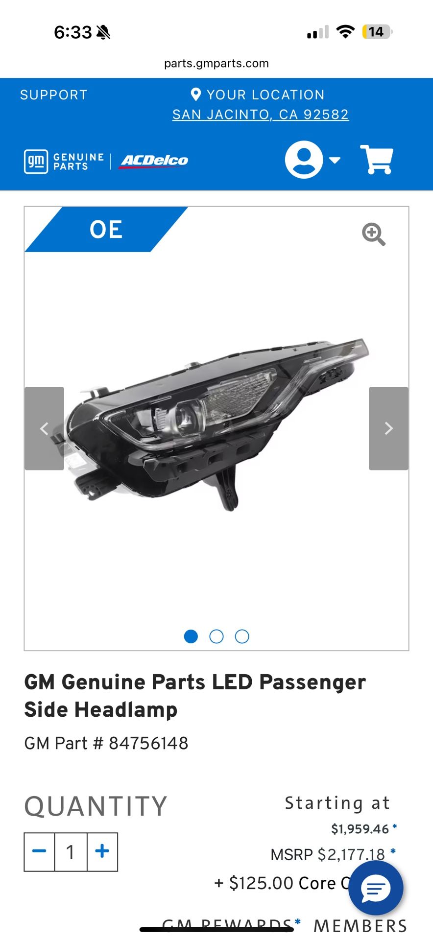 HEADLIGHT LED 2021 CAMARO SS