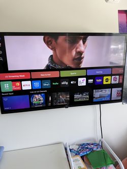 LG 50 inch  Smart TV and Mount