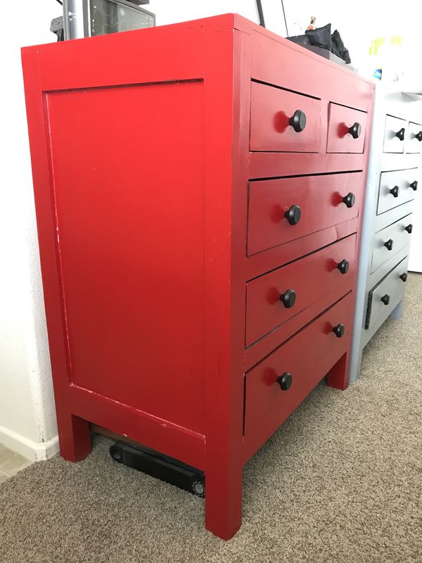 Ikea Like Red Dresser For Sale In Anaheim Ca Offerup