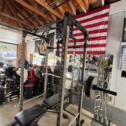 Gym Rack and Weights