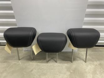 2008-2014 Subaru Tribeca Headrest Set of 3 Black Leather OEM