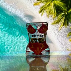 Red and yellow Bikini Shot glass