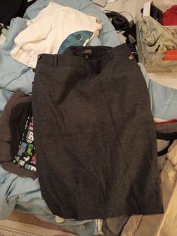 The Limited Gray Pencil Skirt