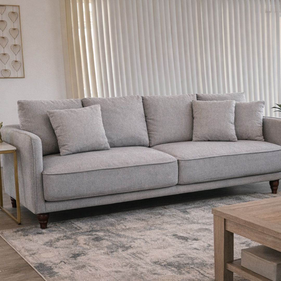 85” Light Gray Sofa – Deep Seat