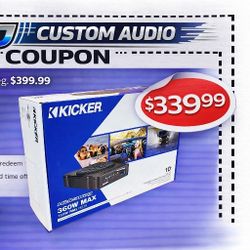 Kicker 51HS10 Compact Powered Subwoofer 10" Bass System With Knob Control 360 Watts HS10 🚨 Payment Options Available 🚨 No Credit Needed 🚨 