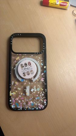 CASETiFY Clear Confetti Phone Case with PopSocket