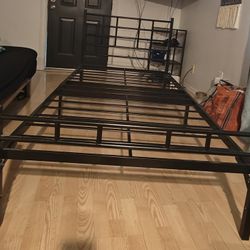 Black Metal Twin XL Frame And Mattress 