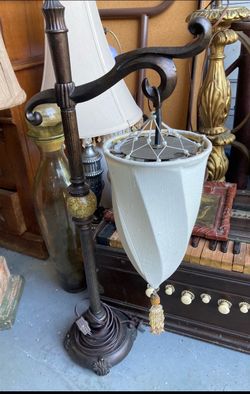Vintage rare boho hanging table lamp