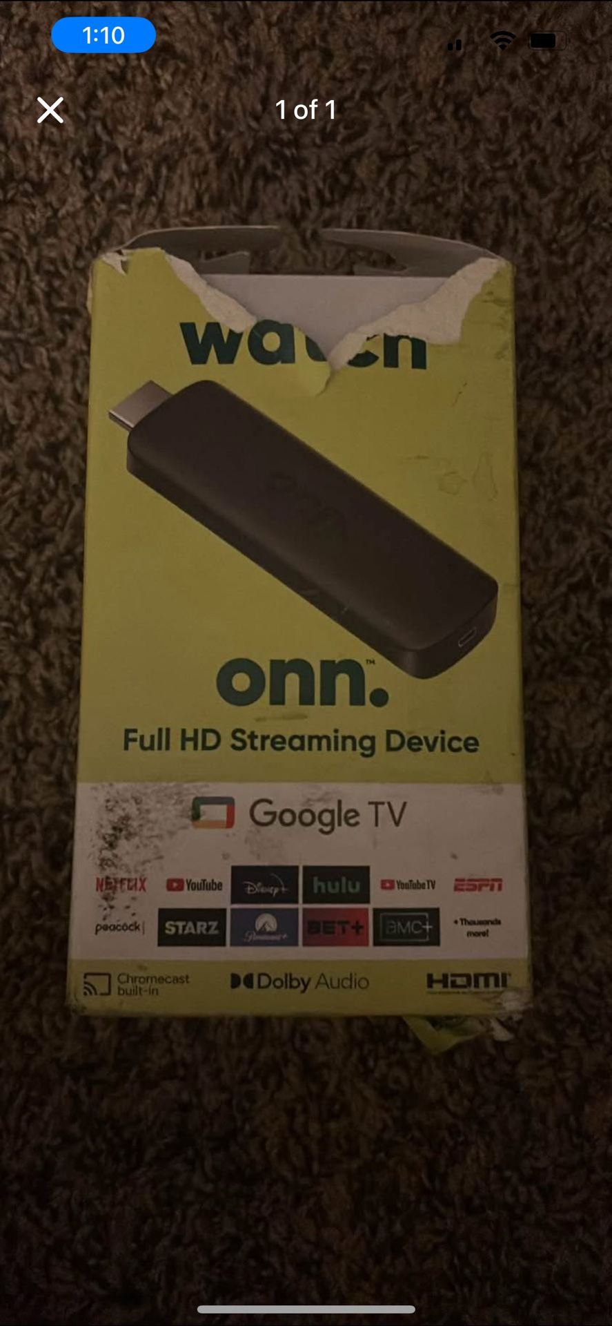 Onn Tv Box (Roku)