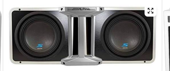Alpine S2-SB10V x2 Loaded 10" 600w S-W10D4 Subwoofers + Ported Sub Enclosure Box