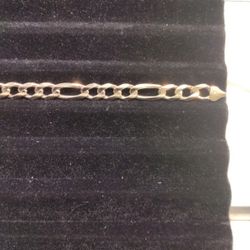 10k Yellow Gold Figaro Braclet