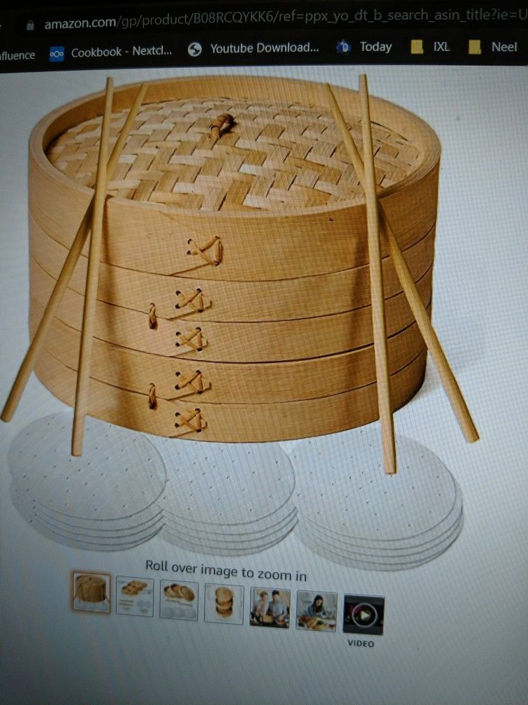 Bamboo Steamer Basket 10 Inch Handmade 2 Tier Dumpling Steamer With Lid N 50 Bamboo Steamer Liners N 2 Chopsticks