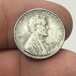 1943 D Lincoln Wheat Steel Penny 