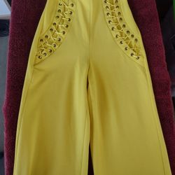 Valentine Mustard color high rise pants size Small
