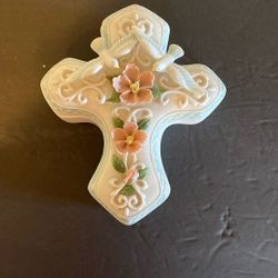 Easter porcelain cross