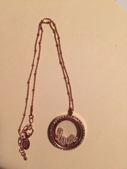 New Origami Owl rose gold large locket