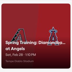 Spring training tickets Angels & Diamondbacks 