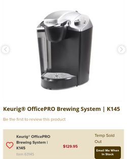 Keurig OfficePRO Brewing System K145 48oz
