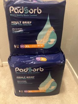 Brand New Padsorb Adult Briefs Unopened Size XL