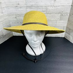 ORVIS tan straw neck toggle 4" brim hiking beach summer hat summer sun ORVIS 