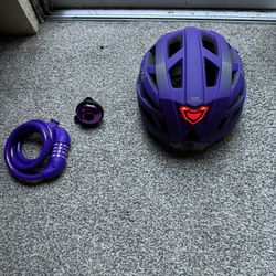 Adult Bike Helmet. Bike Bell, Lock