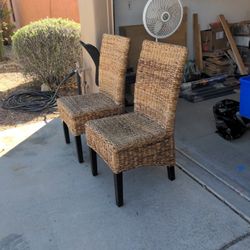 Chairs Rattan Covered