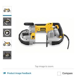 DEWALT Band Saw: 5 in Round Cutting Capacity, 100 to 350, 5 Speed Settings, 10 A Current, Deep Cut