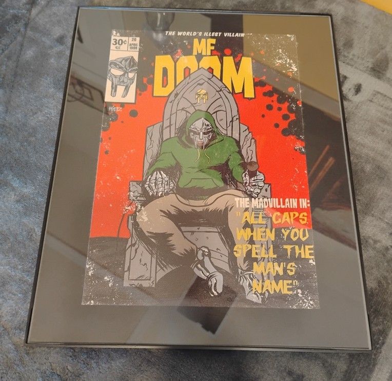 MF Doom album cover Photo Frames 11 inch x 14 inch GLASS