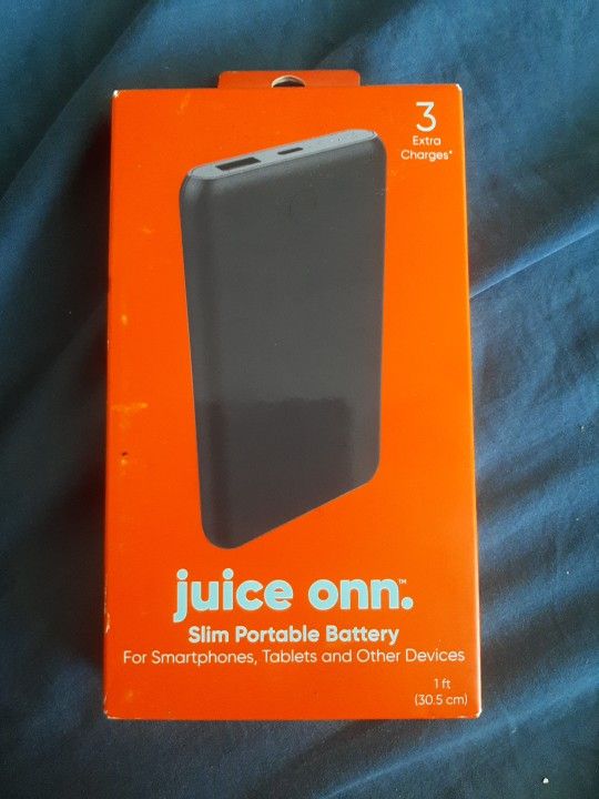 Juice onn Slim Portable Battery. 10000 mAh. BRAND NEW
