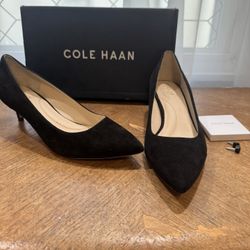Size 7.5 Cole Haan Suede Heels Comfortable All Day Shoes