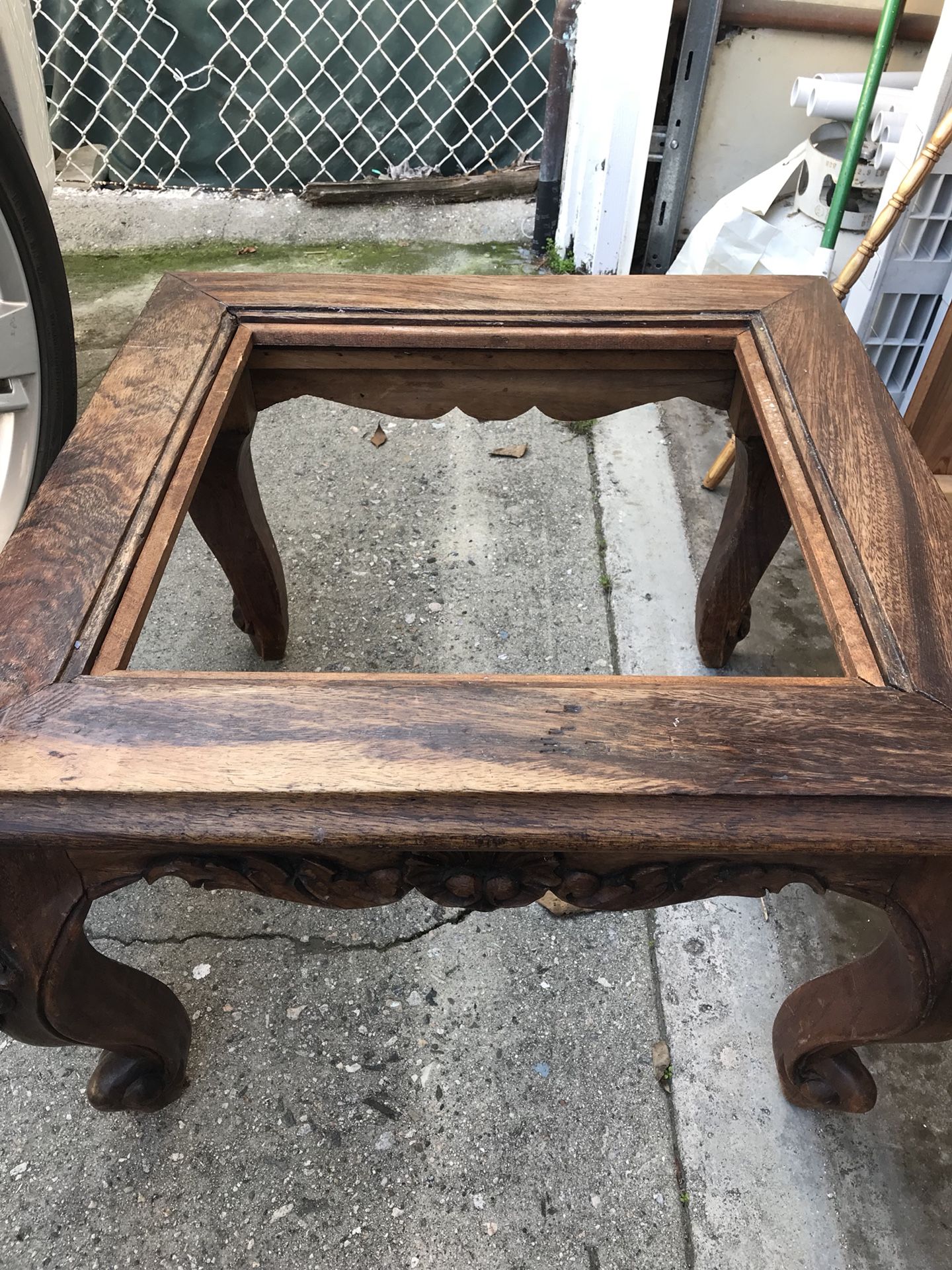 Hand Carved Solid Wood Table