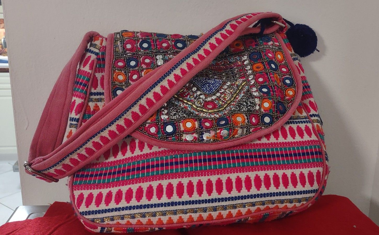 Expressions NYC Beaded Shoulder Bag.