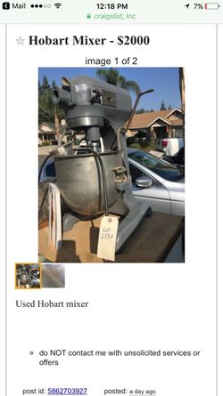 Hobart 20qt mixer