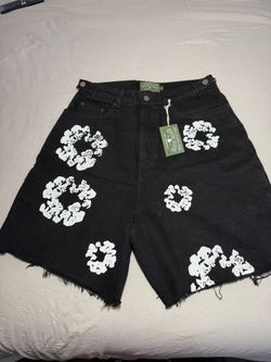 Denim Tears Wreath Jean Shorts ‘Black’ Size Small 
