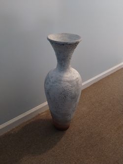 Large Floor Vase with Textured Finish