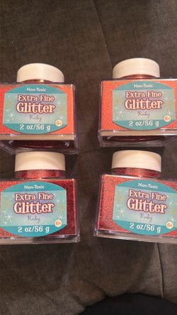Extra Fine Ruby Glitter 2 oz – Set of 4