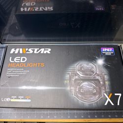 HWSTAR X7 6024 LED Headlights Hi/Low Beam Sealed Beam 6500K IP67 DOT Approved Pair