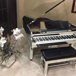 Mirrored Glass Piano