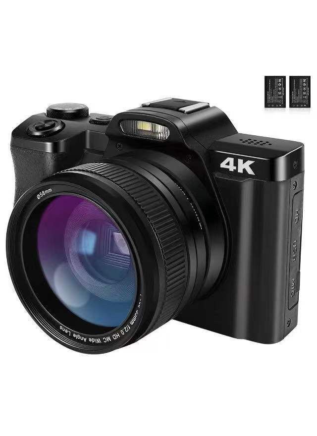 Digital Camera, 4K Cameras for Photography 3.5" IPS Touch Screen WiFi Video Camera Full HD 48MP 1080P Camcorder 16 X Digital Zoom Wide Angle Lens YouT