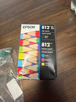 Epson® 812XL DURABrite Black; Cyan; Magenta; Yellow, Ultra High-Yield Ink Cartridges, Pack Of 4 Cartridges, T812XL-XCS
