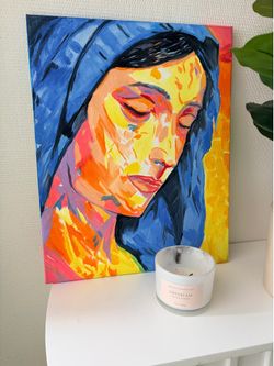 Mother Mary Hand Painted Original Oil Painting by WamanthaW