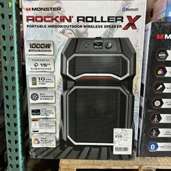 Monster Rockin Roller X 1000W Portable Wireless Speaker Brand New In Box 