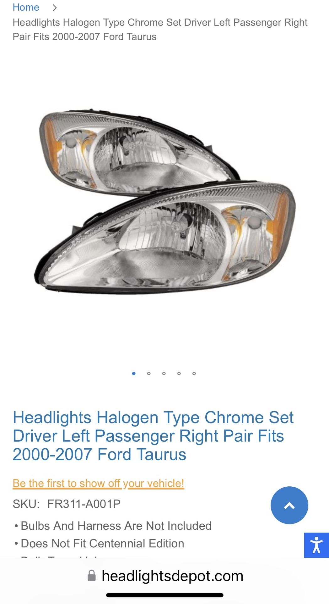 Ford Taurus Headlights