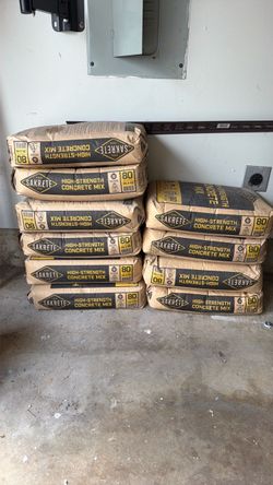 80 pounds concrete mix  10 bags