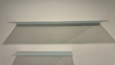 IKEA Tempered Glass Floating Shelves with Metal Anchor — Set of 2