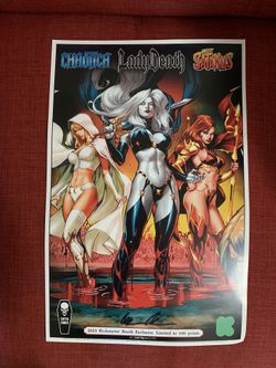2023 Comic-Con Exclusive Lady Death Art Print Sign Brian Pulido 11x17 LE /100